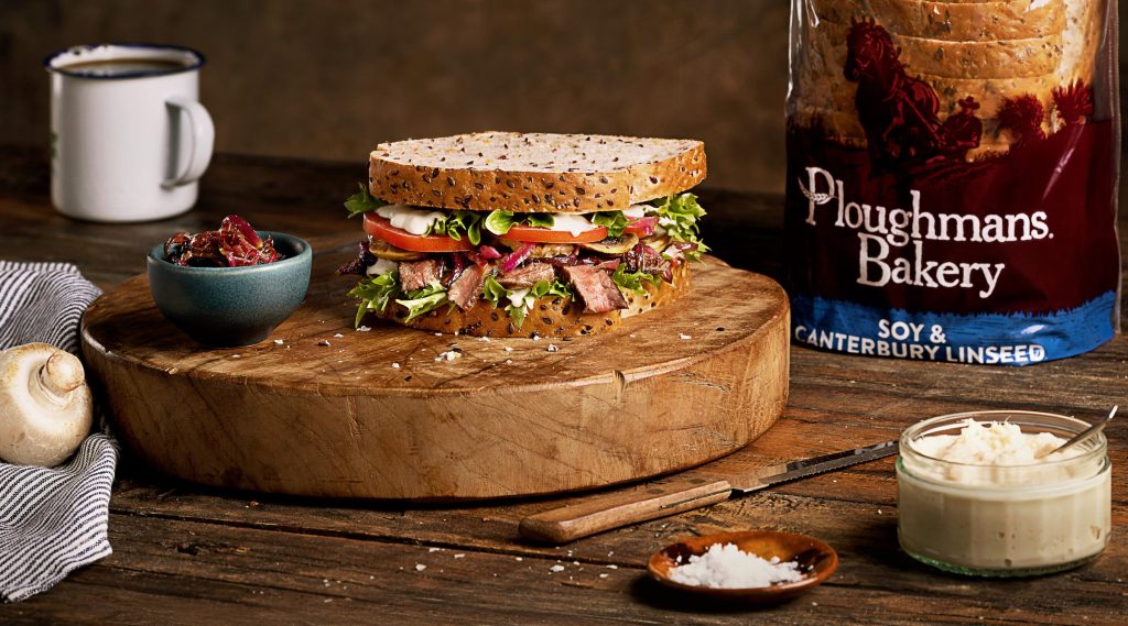 yummy roast beef sandwich horseradish and relish