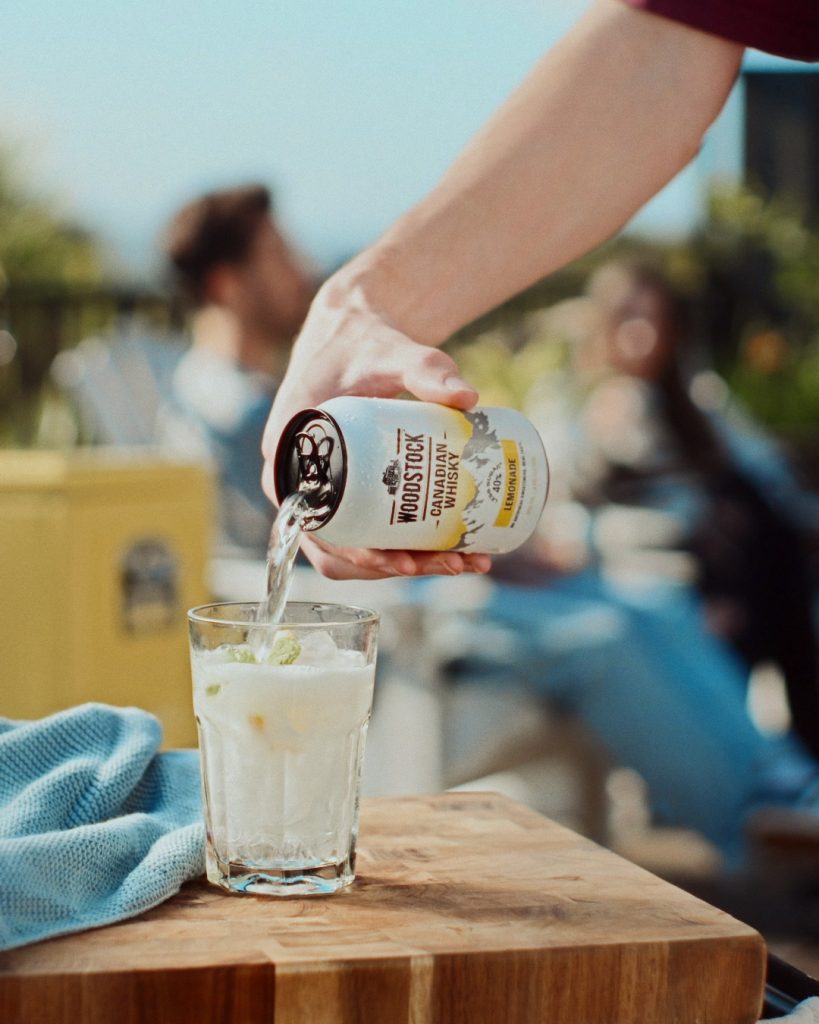 crisp cold can of drink in the sunshine Beverages